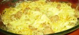 Spaguettis amb tonyina gratinats